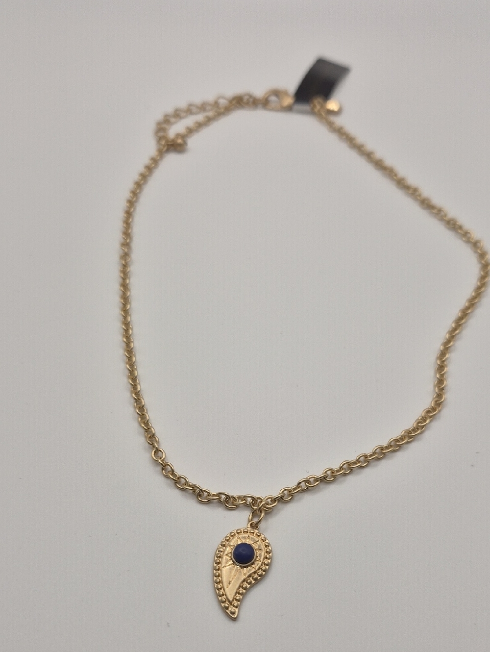 NWT Rebecca Minkoff Gold-Tone Necklace with Blue Accent Pendant